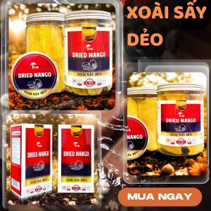 Xoài Sấy Dẻo cao cấp loại 1 đóng trong hộp nắp nhôm 500gr 300g xuonghatta