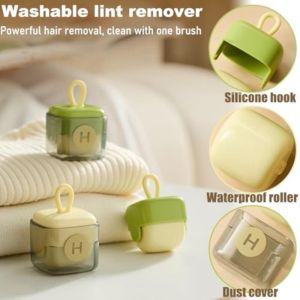 2pcs Mini Lint Roller Washable Sticky Roller Reusable Lint Remover Portable Pet Hair Remover for Clothes Dust Hair