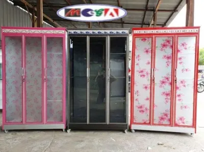 Lemari Pakaian 3 Pintu Gamis Alumunium Kaca