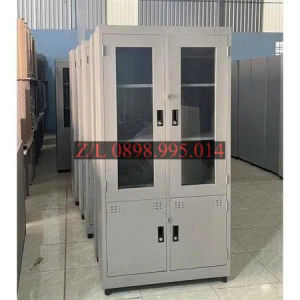 [GIAO TOÀN QUỐC] Tủ hồ sơ sắt có kính 1m8 x 90cm x 45cm 1m8 x 1m2 x 45cm sơn dầu sơn tĩnh điện giá xưởng