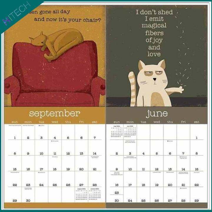 A Year of Snarky Cats 2024 Wall Calendar / Funny Cat Wall Calendar