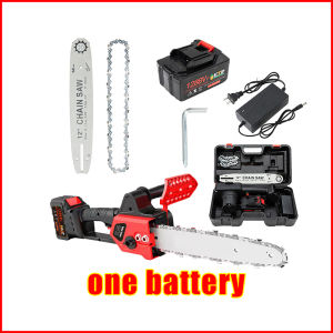 [จัดส่งจากกรุงเทพ] 12นิ้ว เลื่อยไฟฟ้าไร้สาย เลื่อยโซ่ไฟฟ้า เครื่องตัดไม้ไร้สาย ตัดไม้แบตตเตอรี่ เอยโซ่ไฟฟ้า 12นิ้ว เลื่อยยนต์ 1288Vแบตเตอรี่ 2 ก้อน ใช้งานสำหรับตัดต้นไม้ กิ่งไม้ ตกแต่งสวน มีระบบเซฟตี้ เพื่อความ
