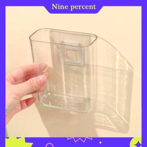 Nine percent กล่องเก็บของติดผนังโปร่งใสติดผนังแบบไม่เจาะติดผนังที่สำคัญที่บ้านเครื่องสำอางที่แขวนติดผนังกล่องเก็บของ
