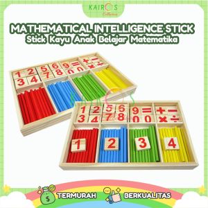 Mainan Anak Wooden Mathematical Intelligence Stick Kayu Belajar Hitung