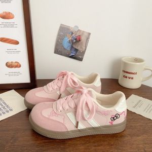 Vintage De Training Shoes Women 7CYM Spring New Fashion Kitten Design Casual Womens Shoes Students Campus Style White Shoes