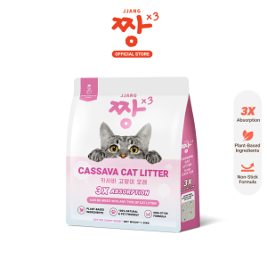 JJANGX3 Natural 100% Cassava Cat Litter Pasir Kucing | Strong Clumping Low Dust & Eco-Friendly