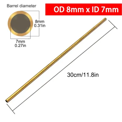 Ống đồng thau DIY đường kính tròn 2/3/4/5/6/7/8/9/10/12mm chiều dài 300mm độ dày thành 0.5mm dụng cụ cắt ống đồng thau làm mô hình.