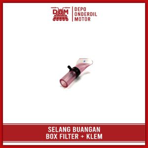 Selang Buangan Box Filter PINK + KLEM (PSP) - Selang Seal Sil Tutup Buangan Filter Udara UNIVERSAL