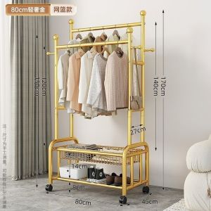 Clothes Hanging Coat Stand Hat Stand Floor Hanger Coat Racks For Clothes Rack Clothes Stand Rack Bag Stand Home Bedroom Indoor Portable Light Luxury Multifunctional