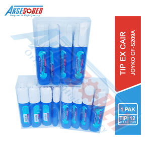 Tipe X Fluid Joyko [CF-S209A/12 pcs] / tipe x cair Penghapus Pulpen / Corection Tape / Tipe X Joyko 1 Pak / Tip X / Tipe X Cair 1 Pack / Tipe-x / Joyko Correction Fluid Tip-ex Cair CF-S209A