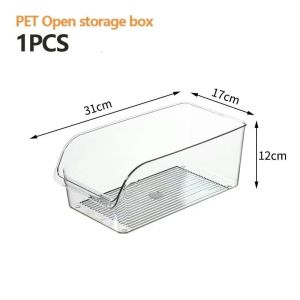 Multifunctional Acrylic Refrigerator Organizer Bins Stackable Fridge Organizers Food Storage Box Transparent Makeup Organizers Food Storage Pantry Cabinet Basket