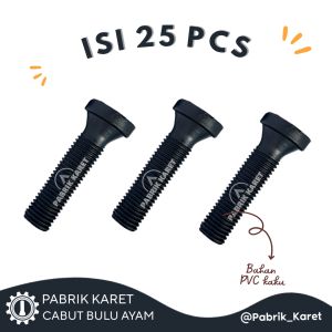 Paket Hemat isi 25 pcs Karet Cabut Bulu Ayam | Bebek | Hitam Kaku super Awet Cepat Bersih