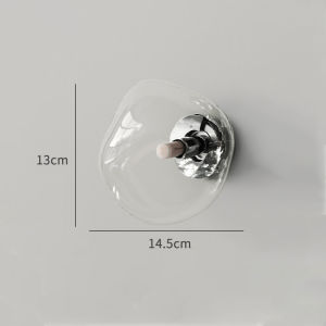 Nordic Bauhaus Glass Wall Lamp Modern Bedroom/Living Room Irregular Round Wall Light Minimalist Hallway Wall Lamp
