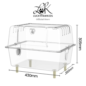 Carno Hamster Cage Transparent Acrylic 62CM / Tafit 75cm / Tafit 88cm / Bucatstate 50cm / 70cm / 80cm / 100cm  Hamster Cage