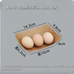 【COD】50PCS Disposable Kraft Paper Boat Trays –PE Coated Grease Resistant Tray For BBQPartyPicnicParties Hot Dogs