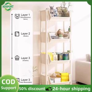 【HOSPORT】Multi-Tier Snacks Trolley with Wheel Kitchen Storage Trolley for Kitchen Bathroom Living Room Office【1-3 days delivery】
