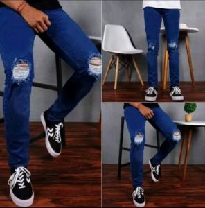 COD celana jeans pensil sobek lutut hitam size 27-38 / celana panjang pria sobek keren / slimfit sobek lutut terlaris / skinny / denim / jeans sobek bahan ngaret
