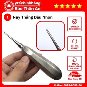 Dụng Cụ Nạy Bẩy Răng Các Đầu Thẳng Cong Khuỷu Nhọn Tam Giác Chóp Root Tip Chữ T