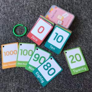 Children Ring Flash Cards English Reading Learning Alphabet Letters ABC Number Animals Learning Educational Toys