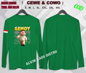 Kaos Prabowo Gibran 2024 No 2 Lengan Panjang Kaos Prabowo Menang Gemoy Kaos Gemes Prabowo Baju Gemoy Prabowo 2024 Indonesia Maju