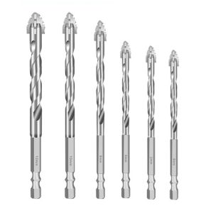 LUMINOU Bốn cạnh Mũi khoan lệch tâm Đầu xiên Độ cứng cao Mũi khoan gạch Đa chức năng Răng cưa Bộ mũi khoan bê tông Dụng cụ khoan