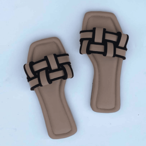 Slipper Wanita Elegan Motif Anyaman dengan Busa Empuk - Sandal Pantai Nyaman