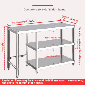 Gas Stove Stand Rack 304 Stainless Steel Heavy Duty Cabinet Kitchen Organizer Storage Rack Shelf Thickened Microwave Oven Rack
