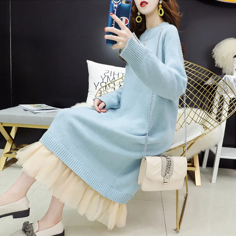 Váy Len Nữ Mùa Đông Hàn Quốc Cổ Lọ Dáng Dài Ôm Xòe Nhẹ Đẹp | Lazada.vn