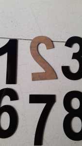 Nomor Rumah Bahan Akrilik Angka Kamar Kost Hotel Font Arial
