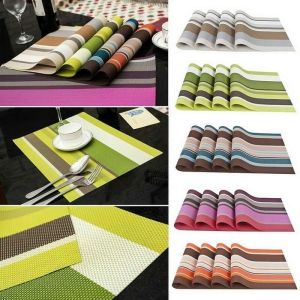 4 PIECE PVC Quick Drying Placemat Insulation Mat Coasters Kitchen Dining Table Place Mat - TRENDSETTER