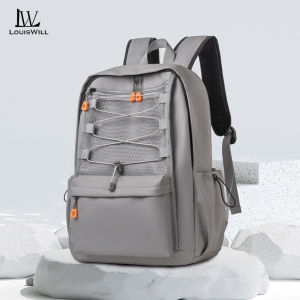 LouisWill Fashion Men’s Backpack Portable Backpack Elastic Bungee Sport Backpack Waterproof Laptop Backpack Large Capacity Commute School Backpack Lightweight Oxford Daypack for Travel Hiking Business