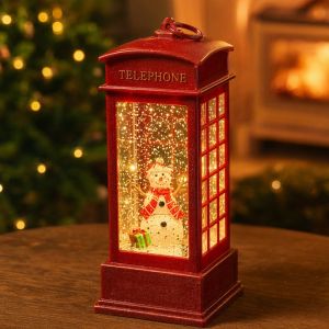 Lucky Star.my Christmas Snow Globe Lantern Retro Wind Lamp Handheld Night Light Santa Snowman Tree Decor