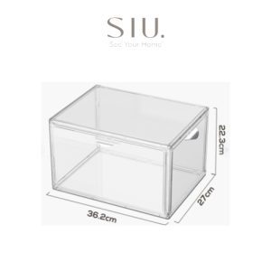 Kotak Display Bening Akrilik Premium Organizer Tempat Sepatu Tas Serbaguna Storage Box Multifungsi