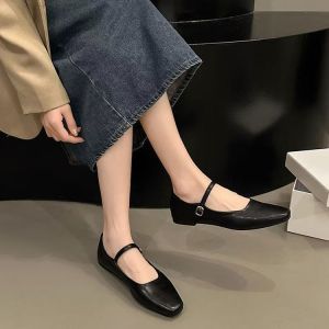 Free Shipping WomenS Low-Heeled Single Shoes 2026 Autumn New Style Paired With Skirts Soft-Soled Fashion Shoes-Style Shoes