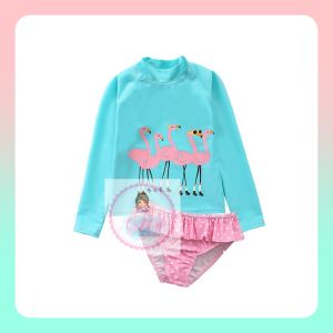 ANGELSCUTE Swimwear Flamingo Mermaid for Kids Girls