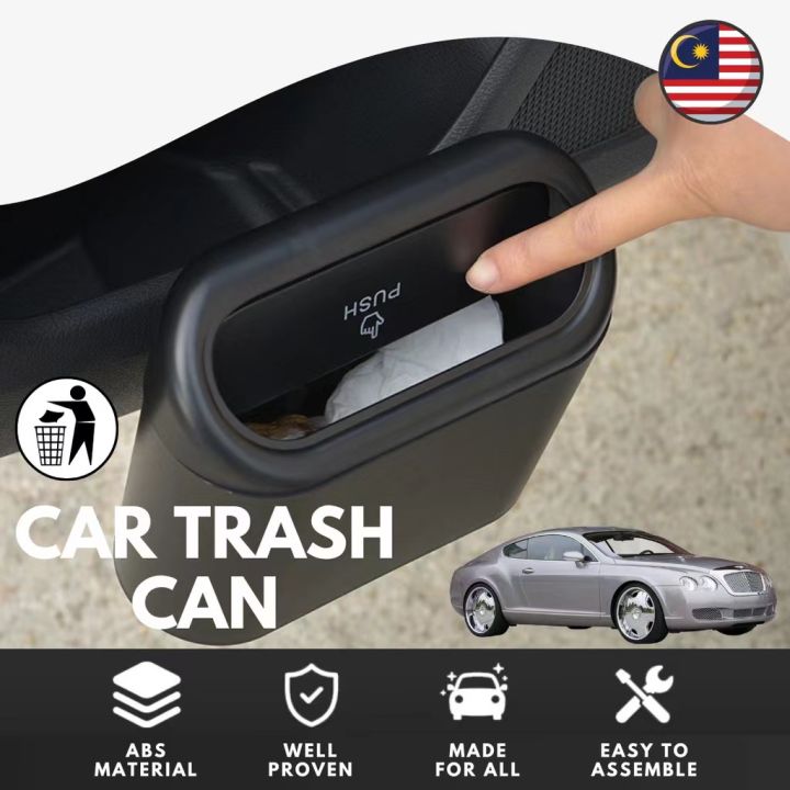 Universal Car Trash Can Garbage Flip Lid Dustbin Organizer Auto
