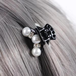 Sweet Black Mini Round Pearl Hairpins For Women Girls Hair Claws Barrettes Hair Crab Clips Styling Hair Accessories Make UP Tool