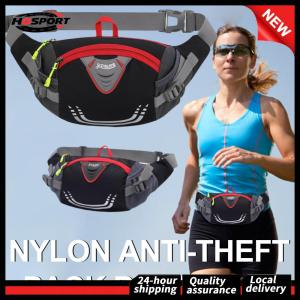 Nylon Running Item Storage Bag Lightweight Running Belt Waist Pack Elastic Breathable High Capacity with Zipper for Outdoor Sport