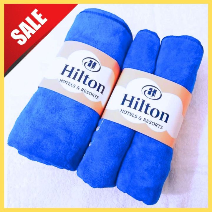 Tuala Hilton Serap Air Towel Travel plain berwarna Tuala HOTEL Hantaran Gubahan Tuala Hilton Plain Colour serapan air terbaik Microfiber Saiz L dan XL