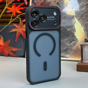 Luxury Matte Bumper Magnetic Clear Case For iPhone 15 14 13 12 Pro Max For Magsafe Wireless Charge Full Lens Protection Cover