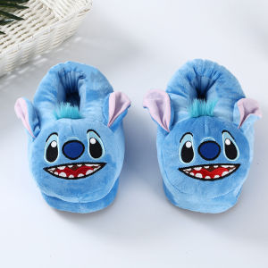 Cute Cartoon Plush Indoor Slippers for Couples Warm Full-Coverage House Shoes