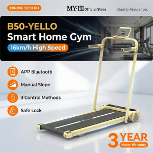 MY-HI Slim Treadmill Exercise Equipment for Women Easy Fold&Operation 16km/h APP Space-Saving Home