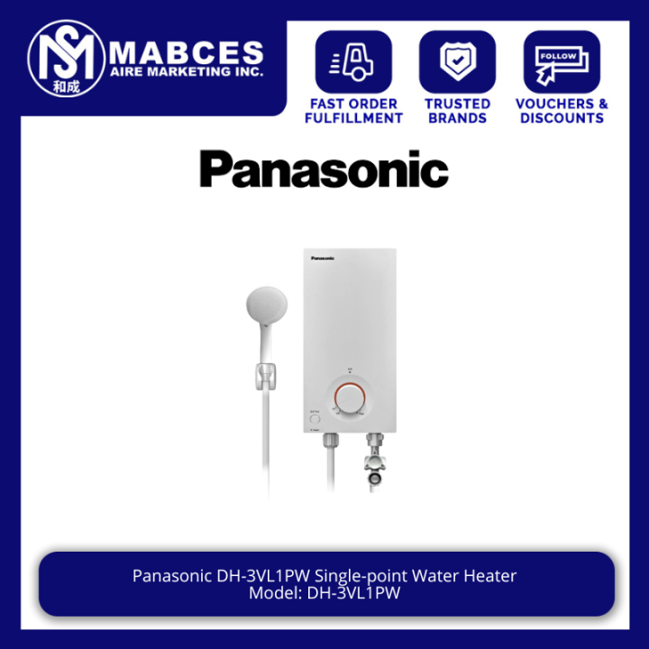 Panasonic DH-3VL1PW Single Point Water Heater Electric Water