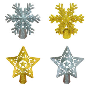 ไฟตกแต่งยอดต้นคริสต์มาส ไฟ LED รูปดาวสําหรับตกแต่งยอดต้นคริสต์มาส ไฟตกแต่ง ไฟตกแต่งต้นคริสต์มาส สีเงิน/ทอง#B-024