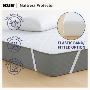 kun® Washable Mattress Protector A Layer Of Protection & Comfort (Elastic Band/Fitted)