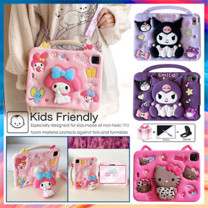 For Huawei Honor Pad X7 8.7 X9A V9 11.5 10 12.1 HonorPad X8A 11 inch Mate Pad SE 11 11.5 11.5S MatePad 11 Casing Kid Friendly Cartoon Rabbit Silicone Tablet Casing with Stand Cover
