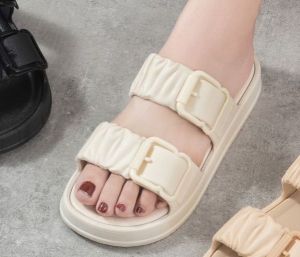 sandal selop wanita karet jelly ban dua gesper  LDG 2289