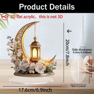Moon Ornament Home Office Desk Ramadan Festival Holiday Decoration