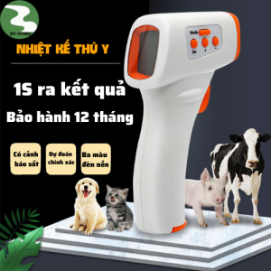 Nhiệt kế điện tử hồng ngoại thú y 1s ra kết quả
