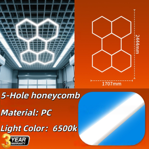 Honeycomb Hexagon LED Light IP65 Waterproof 220V for Car Wash/Auto Wrap/Painting Room/Garage/Barbers